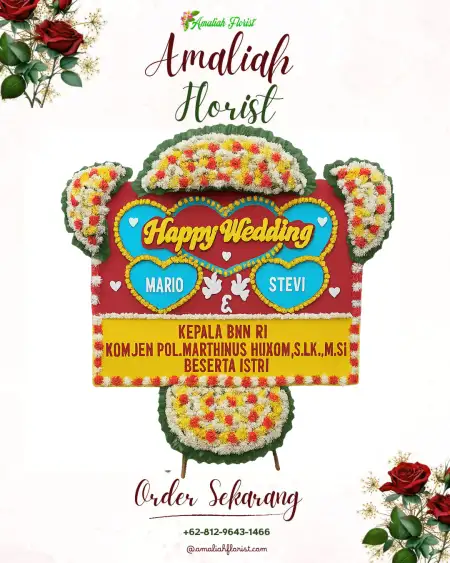 Papan Bunga Pernikahan Sumberlawang